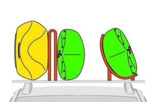 Chargement kayak canoe type barres-support vertical J