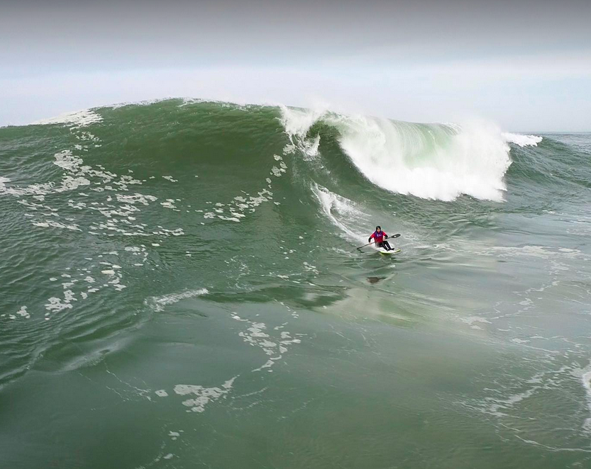 Nazaré en waveski